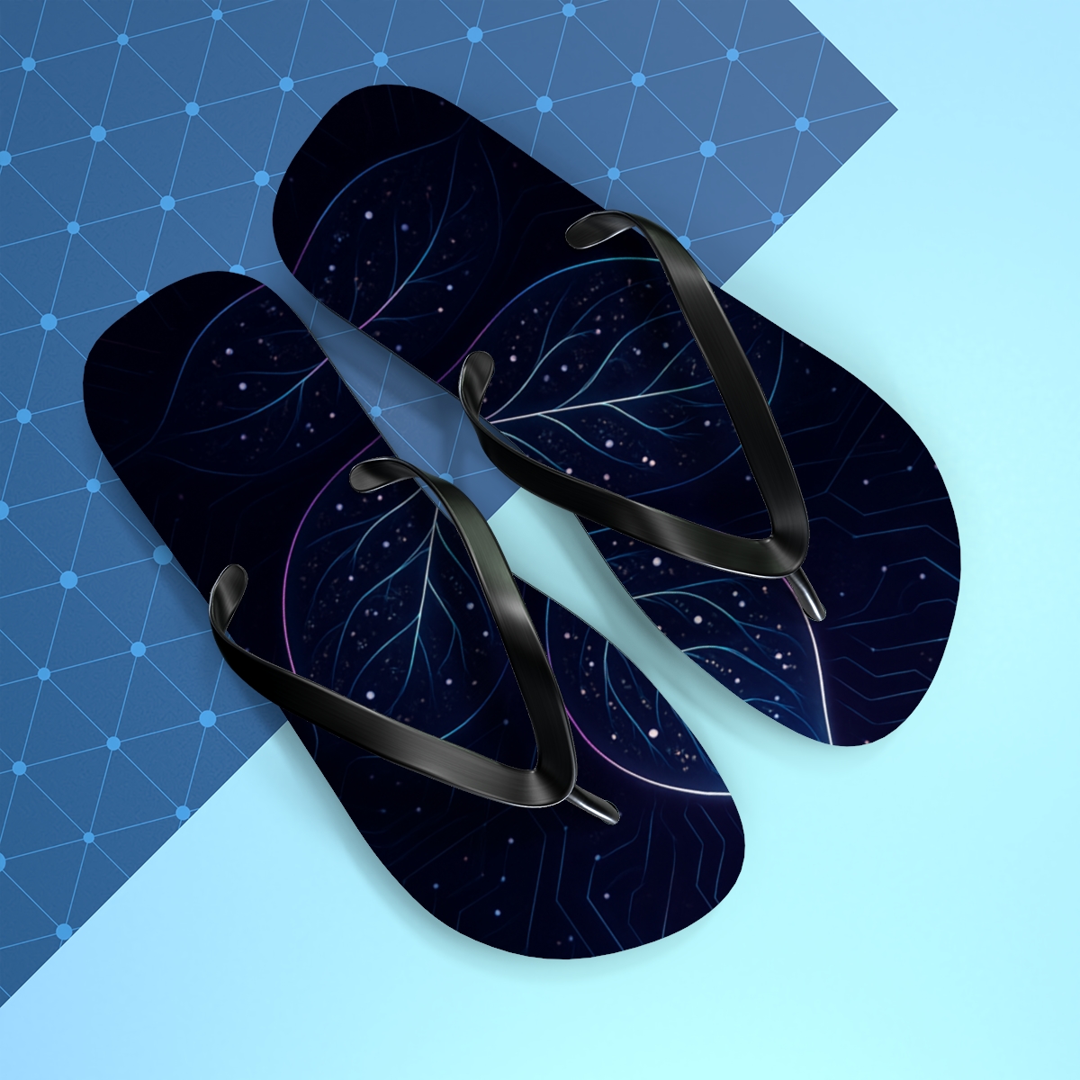Orchid Nebula Vein Circuit designer logo flip flops