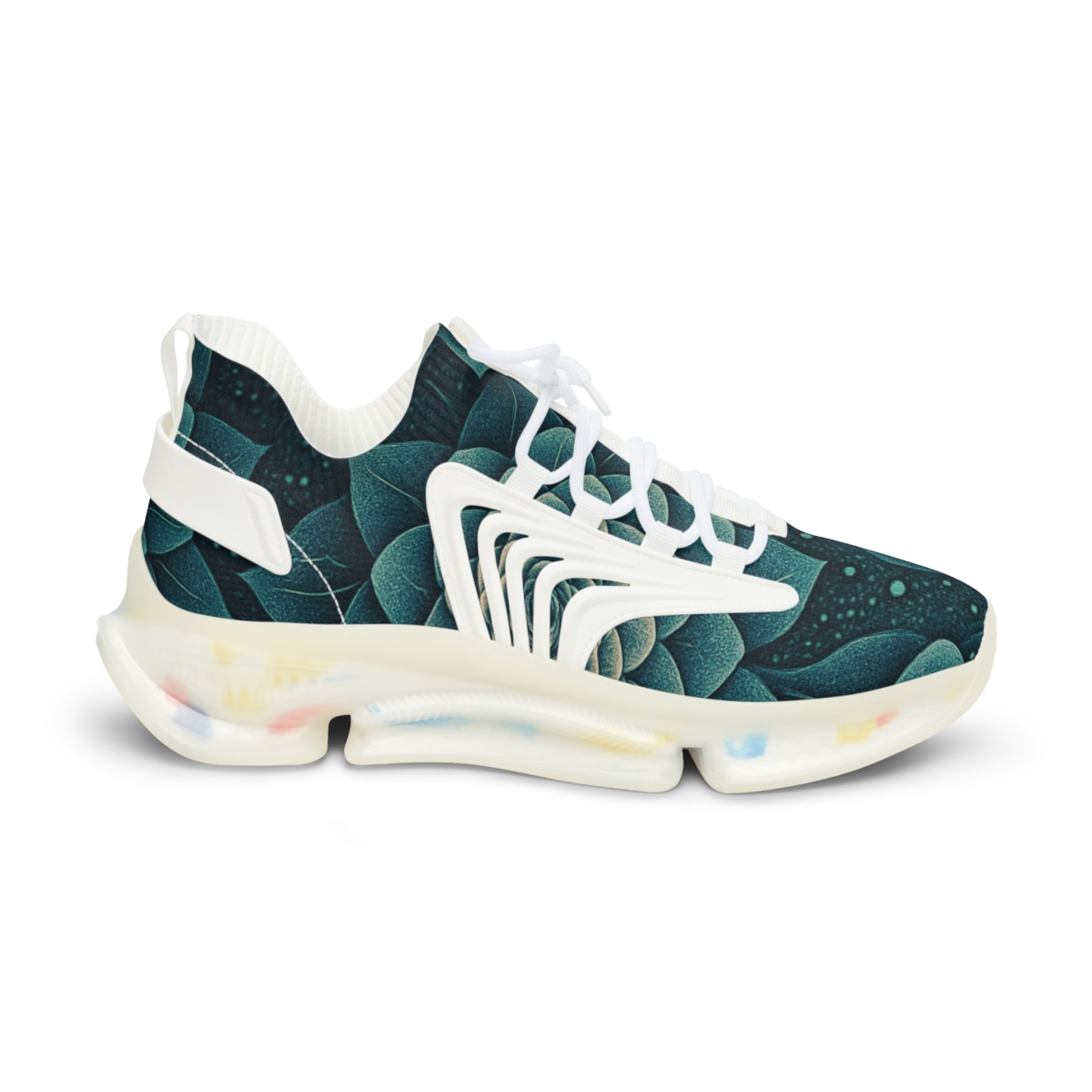 Ranunculus Fractal Ripple Array unique printed sneakers