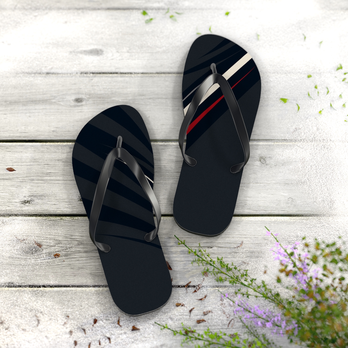 Stoop Velocity Ribbon designer logo flip flops