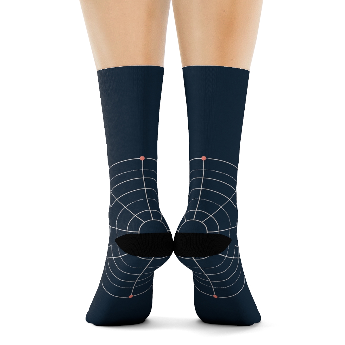 Minimal Starburst Orbit Diagram custom socks