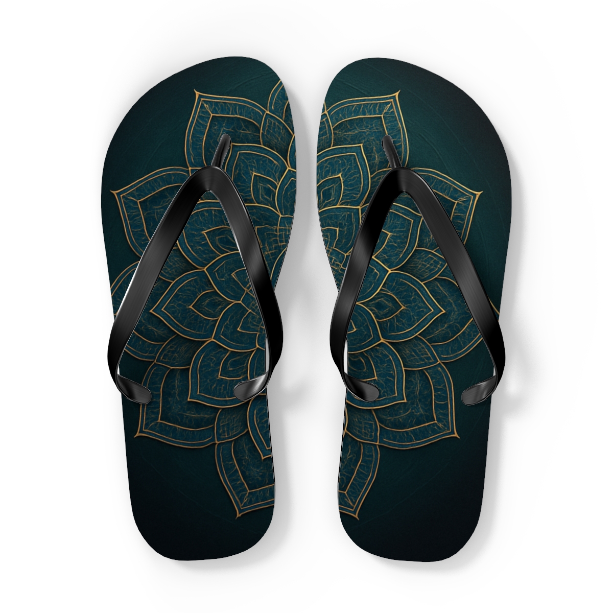 Orbital Petal Lattice personalized beach flip flops