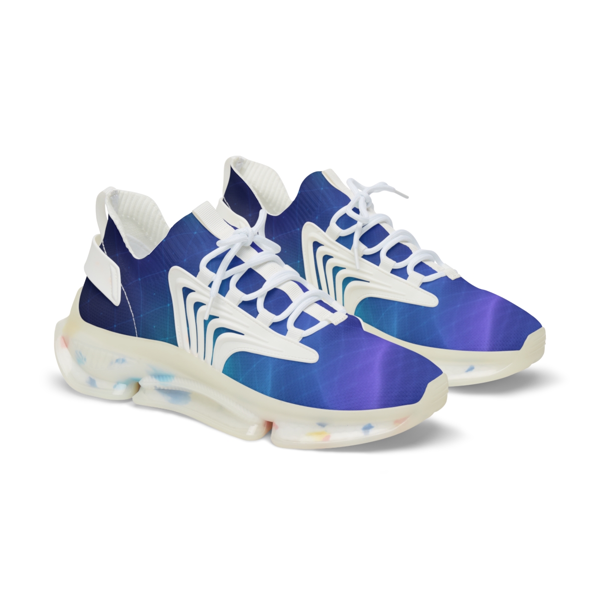Nebula Grid Moire comfortable running sneakers