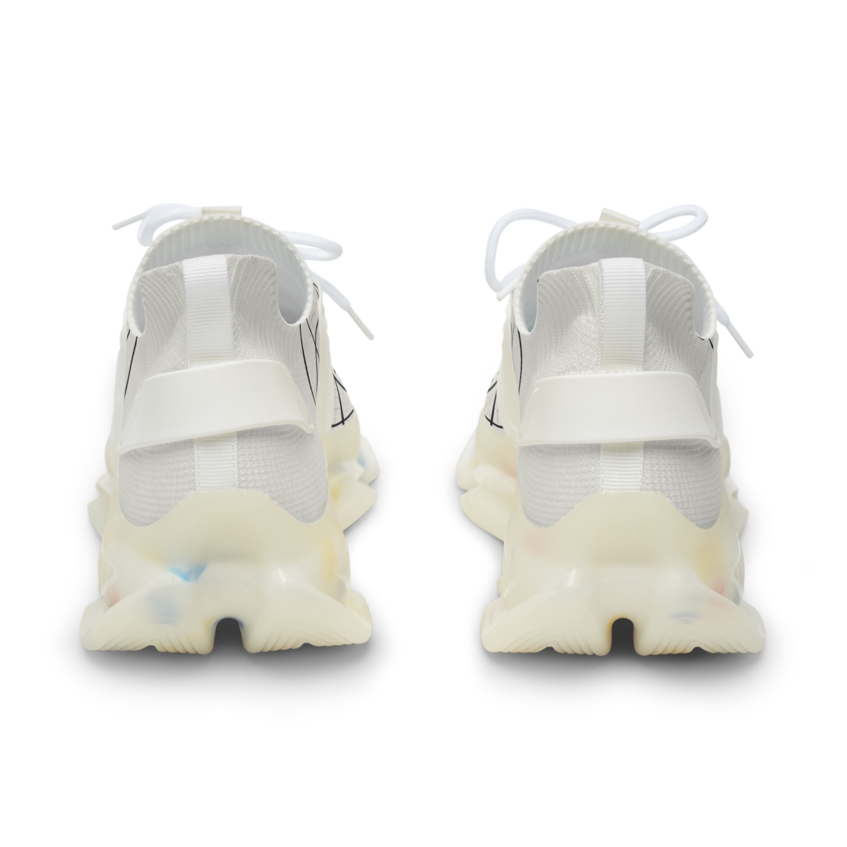 Monochrome Orbital Lattice Mandala stylish casual sneakers