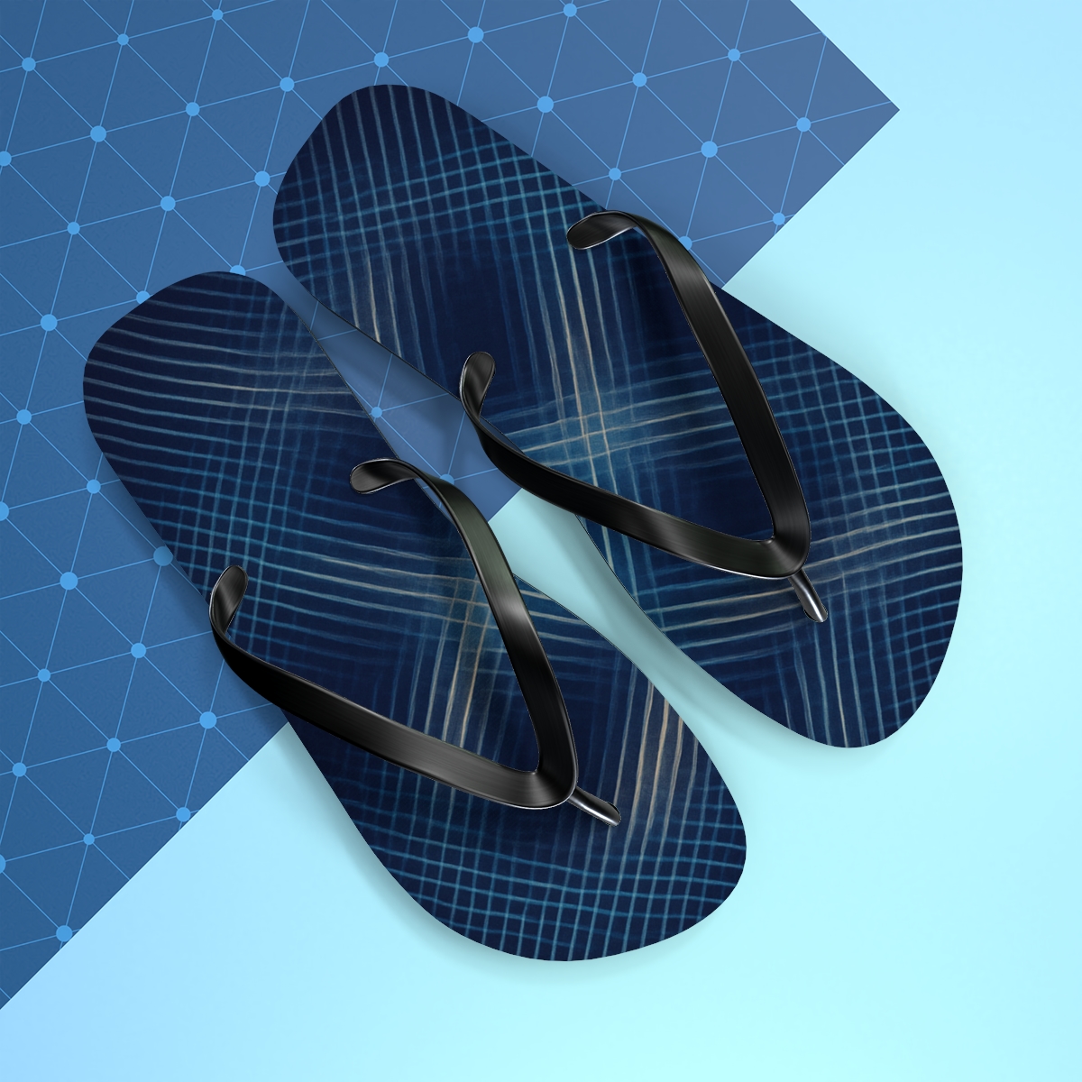 Moire Lattice Interference Weave comfortable casual flip flops