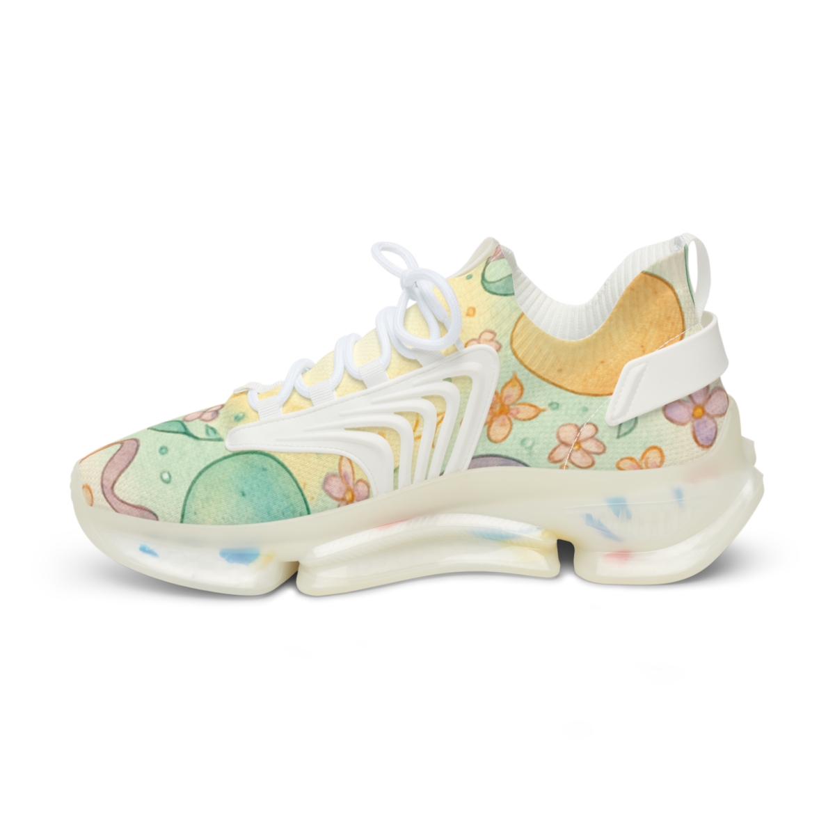 Spring Eggshell Nebula Parade unique printed sneakers