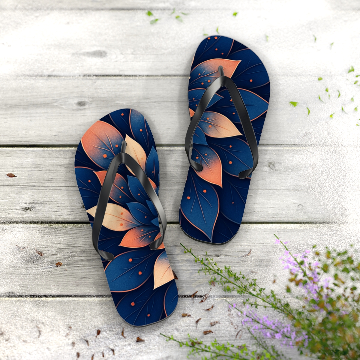 Orchid Cell Vortex stylish summer flip flops