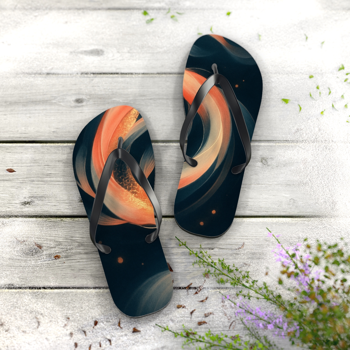 Koi Comet Ribbon Drift soft sole flip flops
