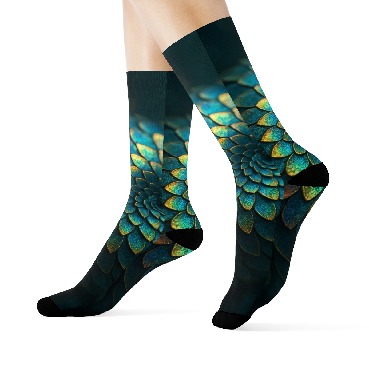 Iridescent Shell Prism sports performance socks