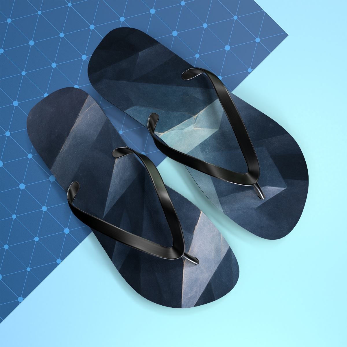 Mineral Facet Prism Drift custom flip flops