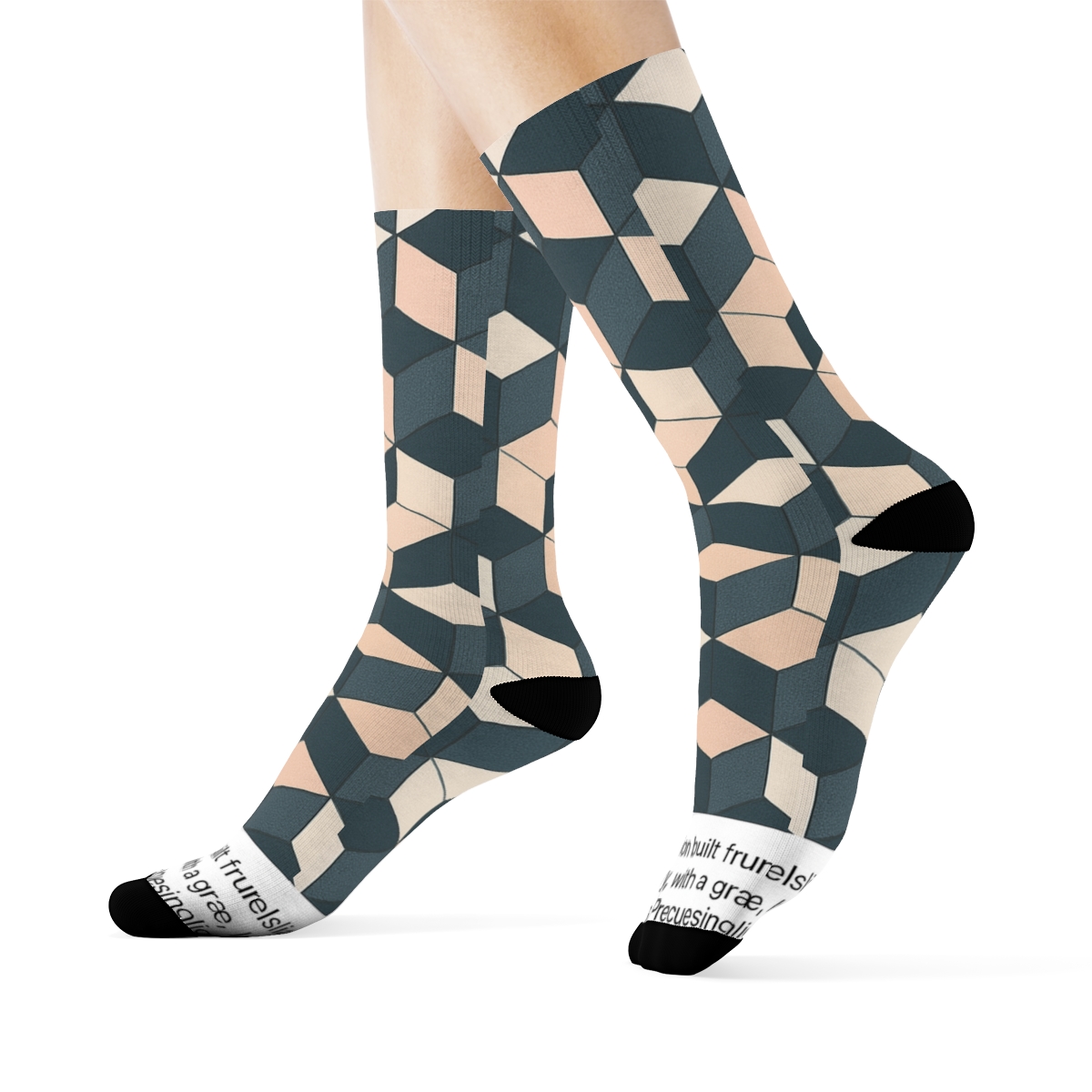 Hex Drift Microtile Gradient designer logo socks