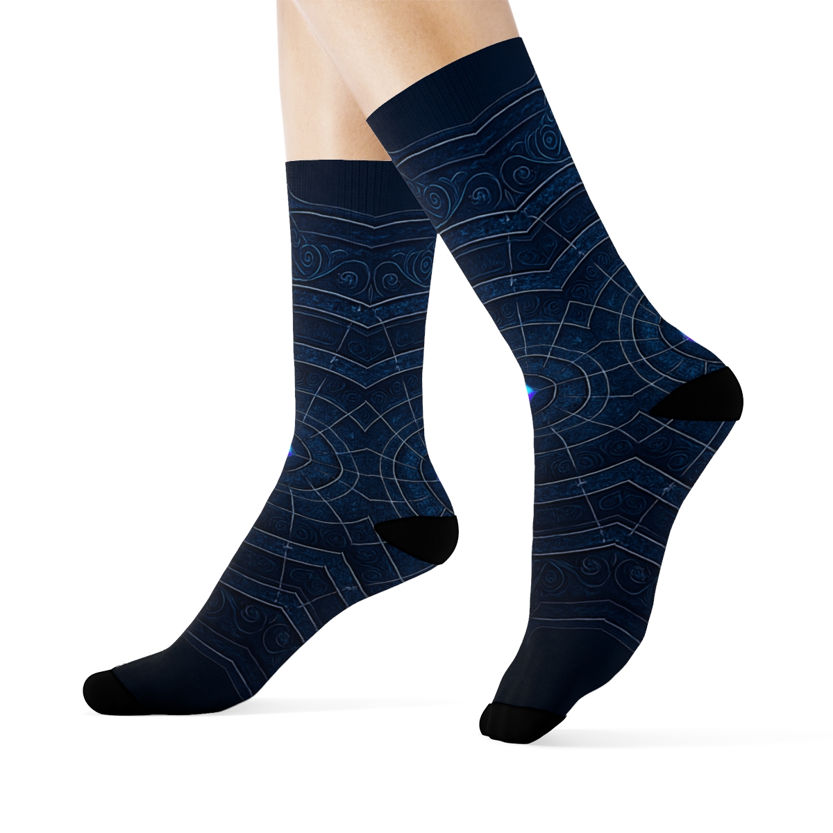 Prismatic Orbit Filigree Wheel warm winter socks