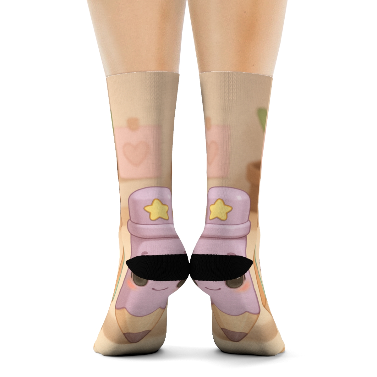 Pastel Pencil Desk Pals stylish patterned socks