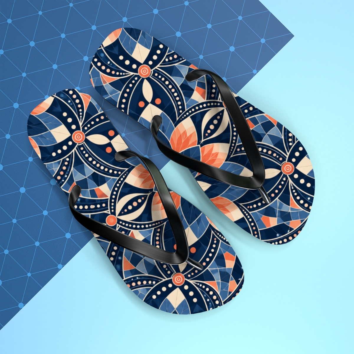 Nerine Facet Vein Chorus personalized beach flip flops [AI-b9b99577-17ea835a1d61]