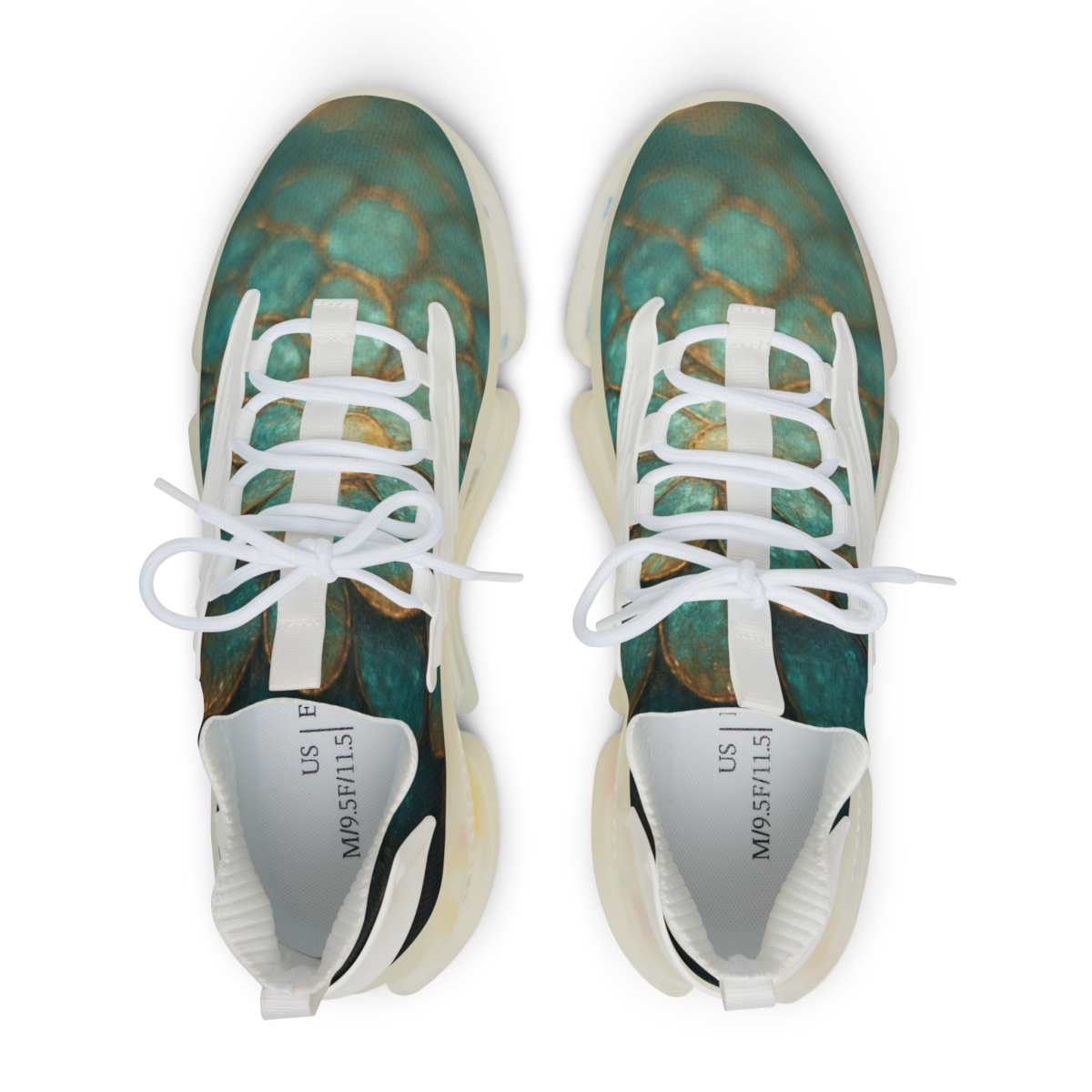 Iridescent Beetle Mosaic comfortable running sneakers