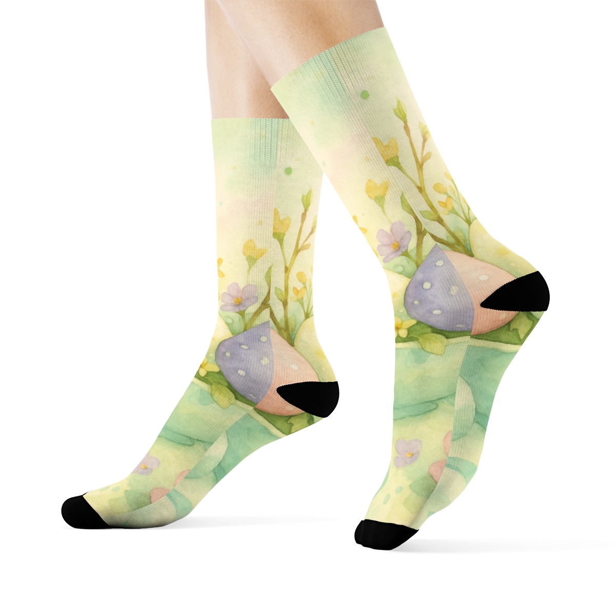 Spring Equinox Ribboned Egg Bloom sports performance socks
