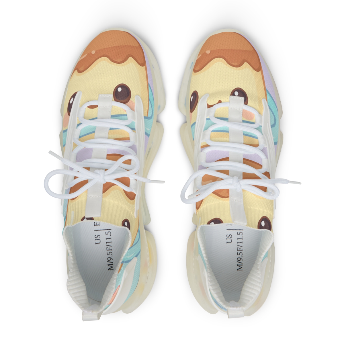 Pastel Planet Pudding Pals unique printed sneakers