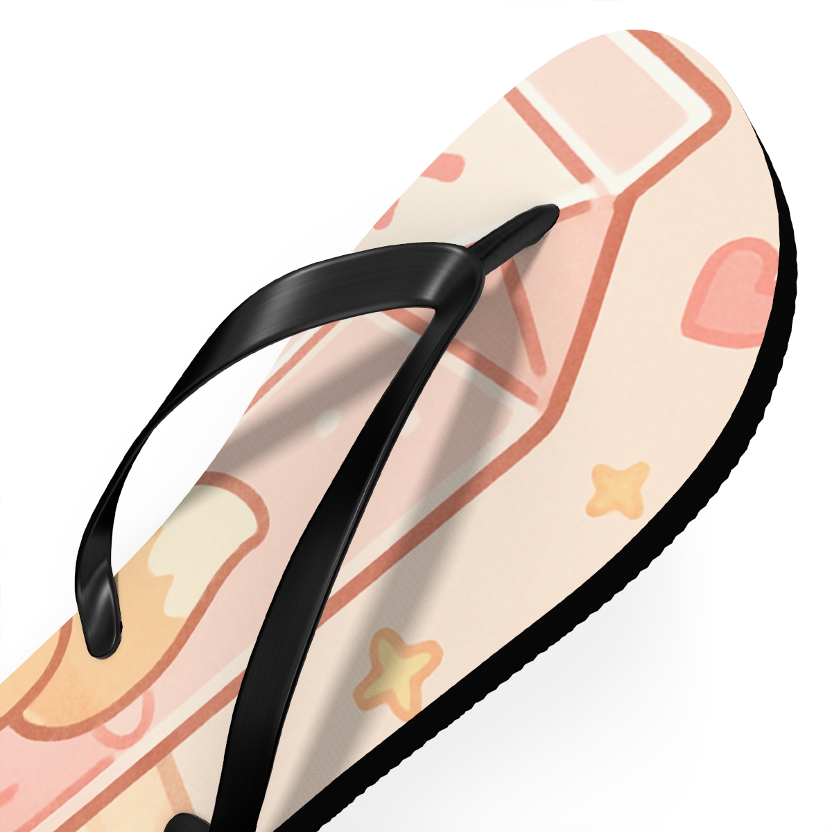 Sleepy Strawberry Milk Fox stylish summer flip flops