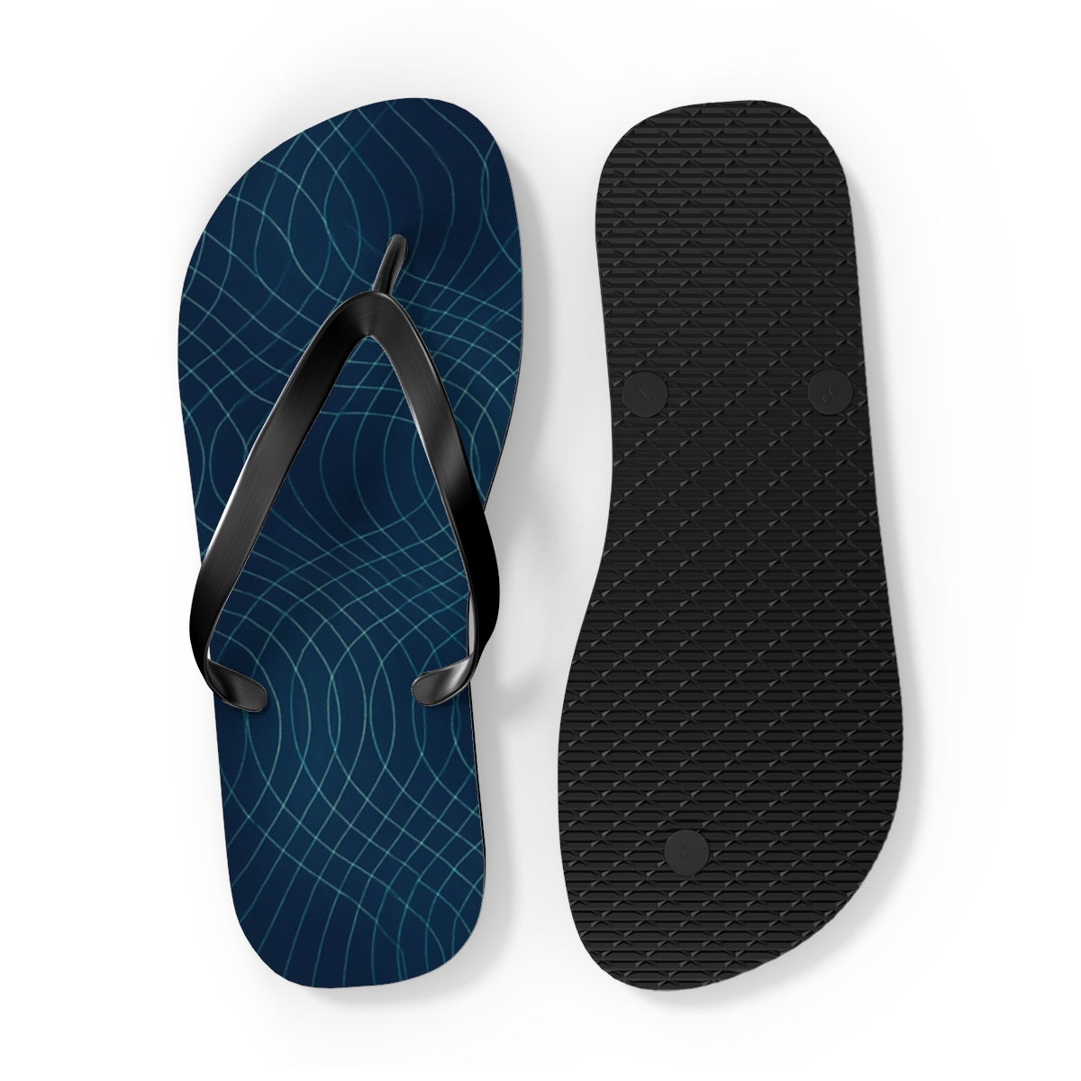 Moire Orbit Interference Weave custom flip flops