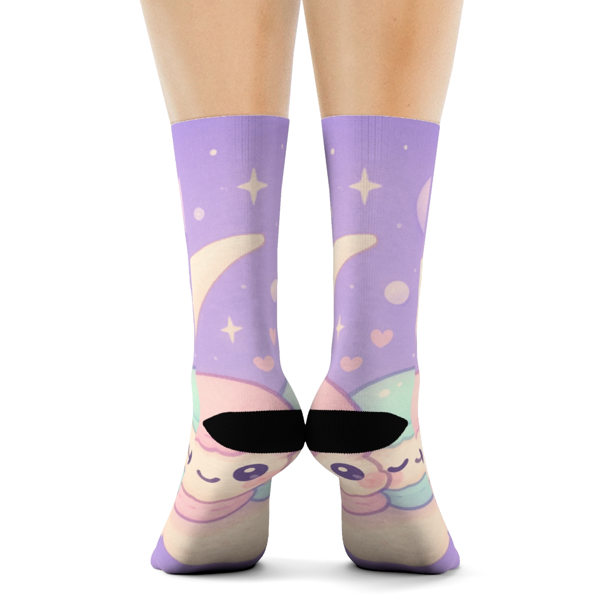Cosmic Macaron Moon Buddies sports performance socks