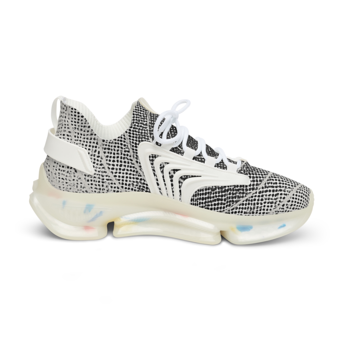 Microdot Orbit Halftone Drift personalized athletic sneakers