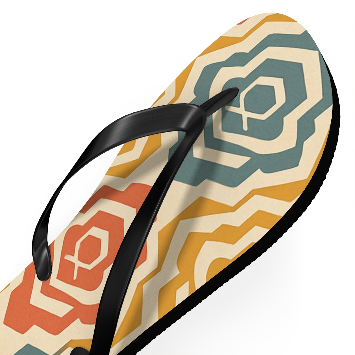 Hex Bloom Step Mosaic custom flip flops