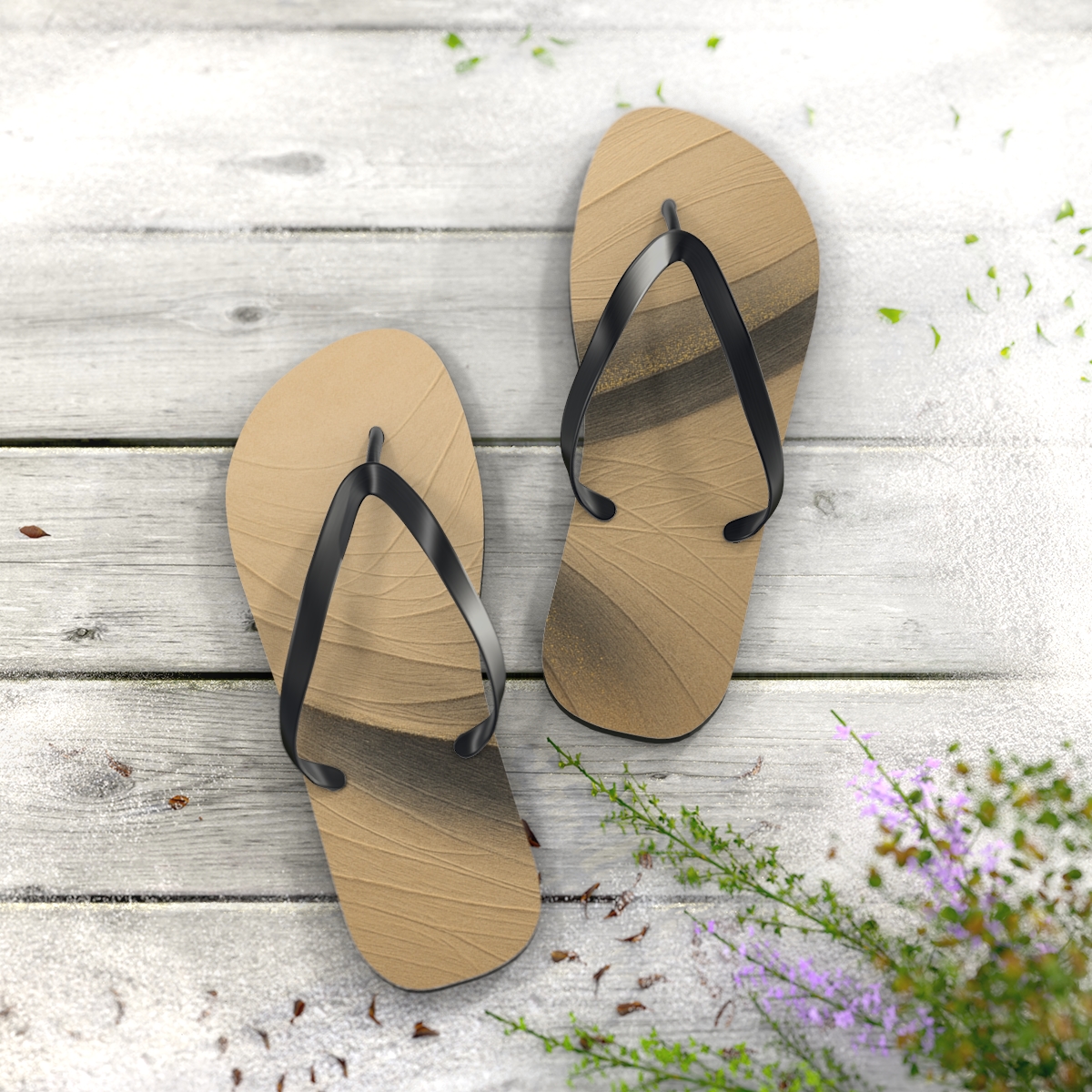 Wind Carved Arc Lattice trendy printed flip flops
