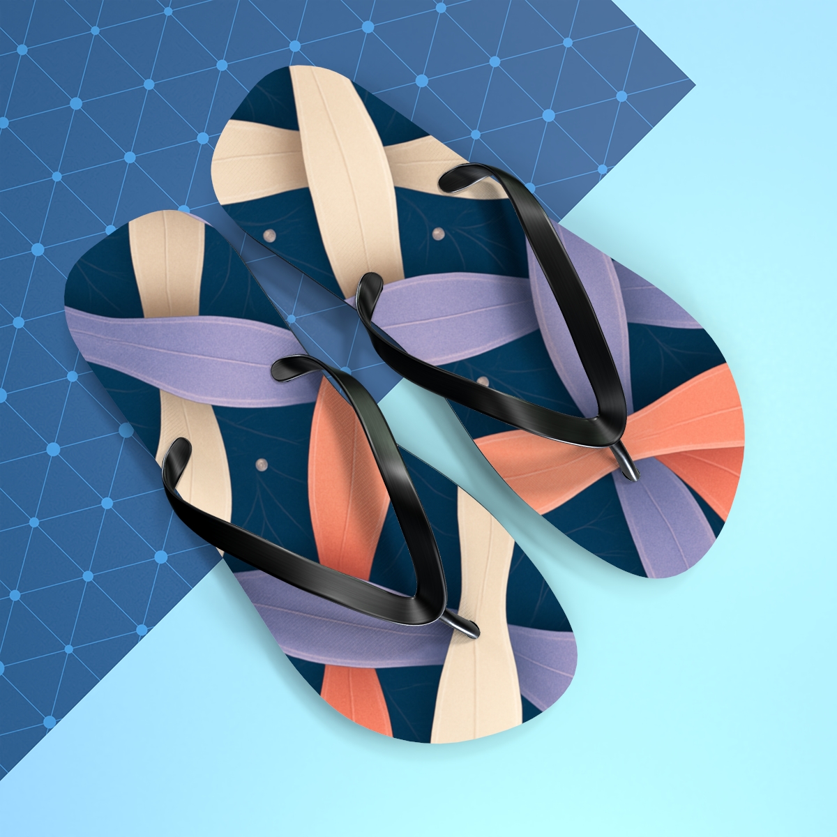 Orchid Wave Interlace comfortable casual flip flops