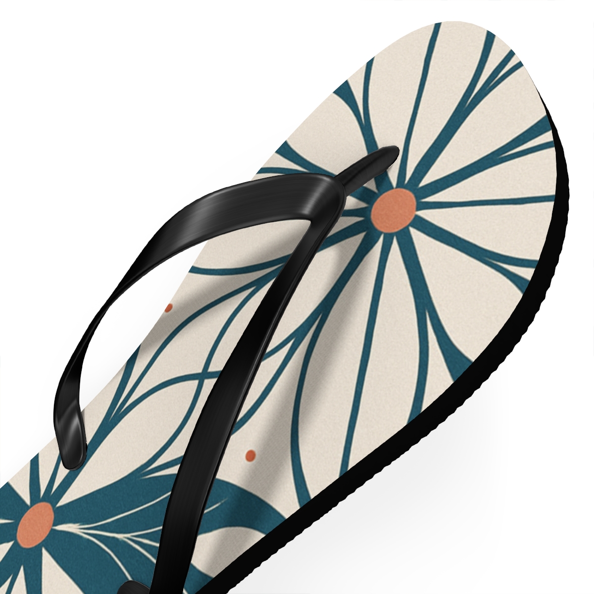 Peony Pulse Lattice trendy printed flip flops