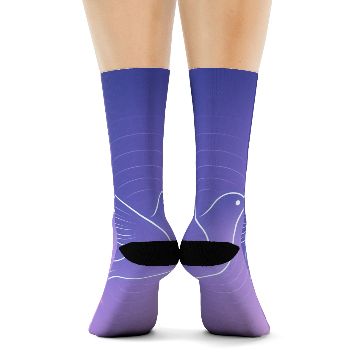 Hummingbird Wingbeat Pulse Diagram stylish patterned socks