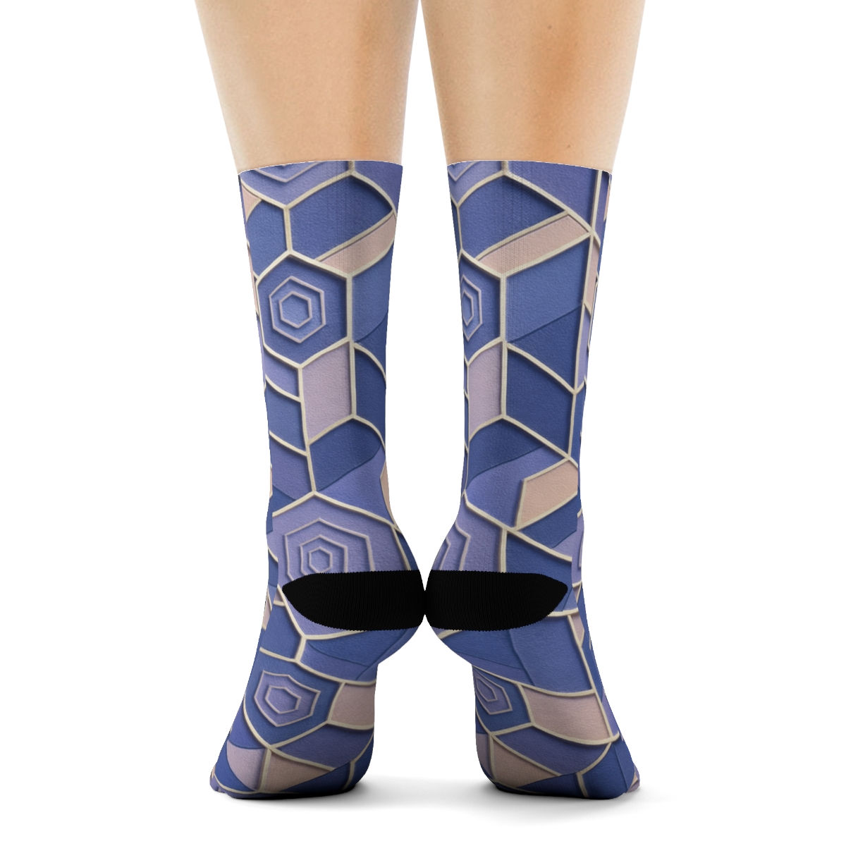 Hex Prism Gradient Tiling stylish patterned socks