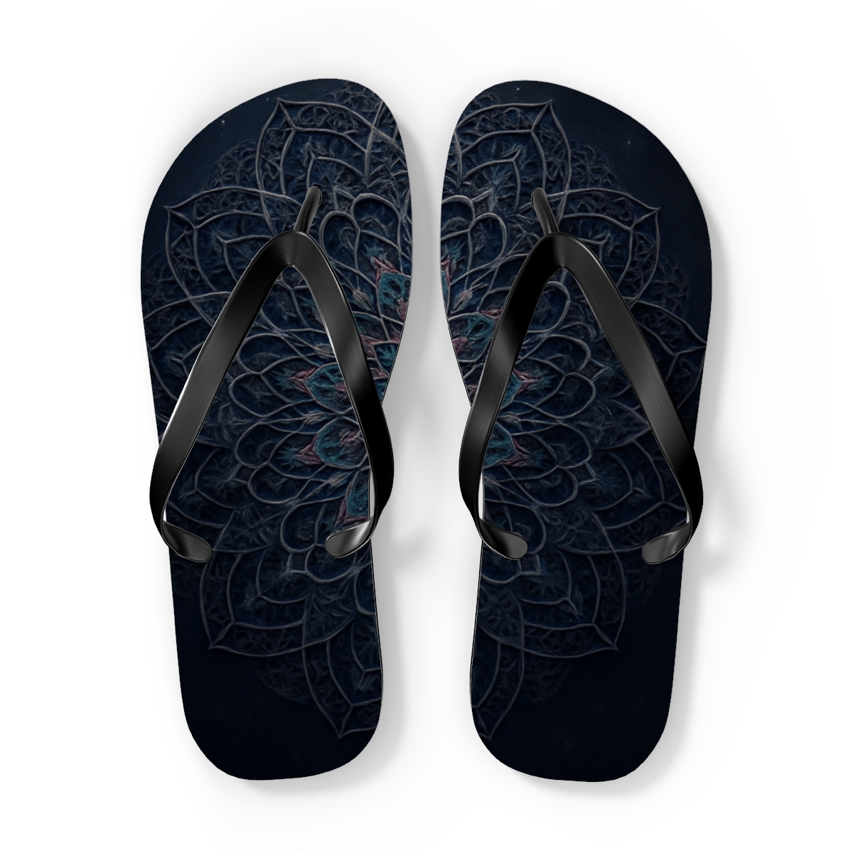 Prismatic Orbit Filigree trendy printed flip flops