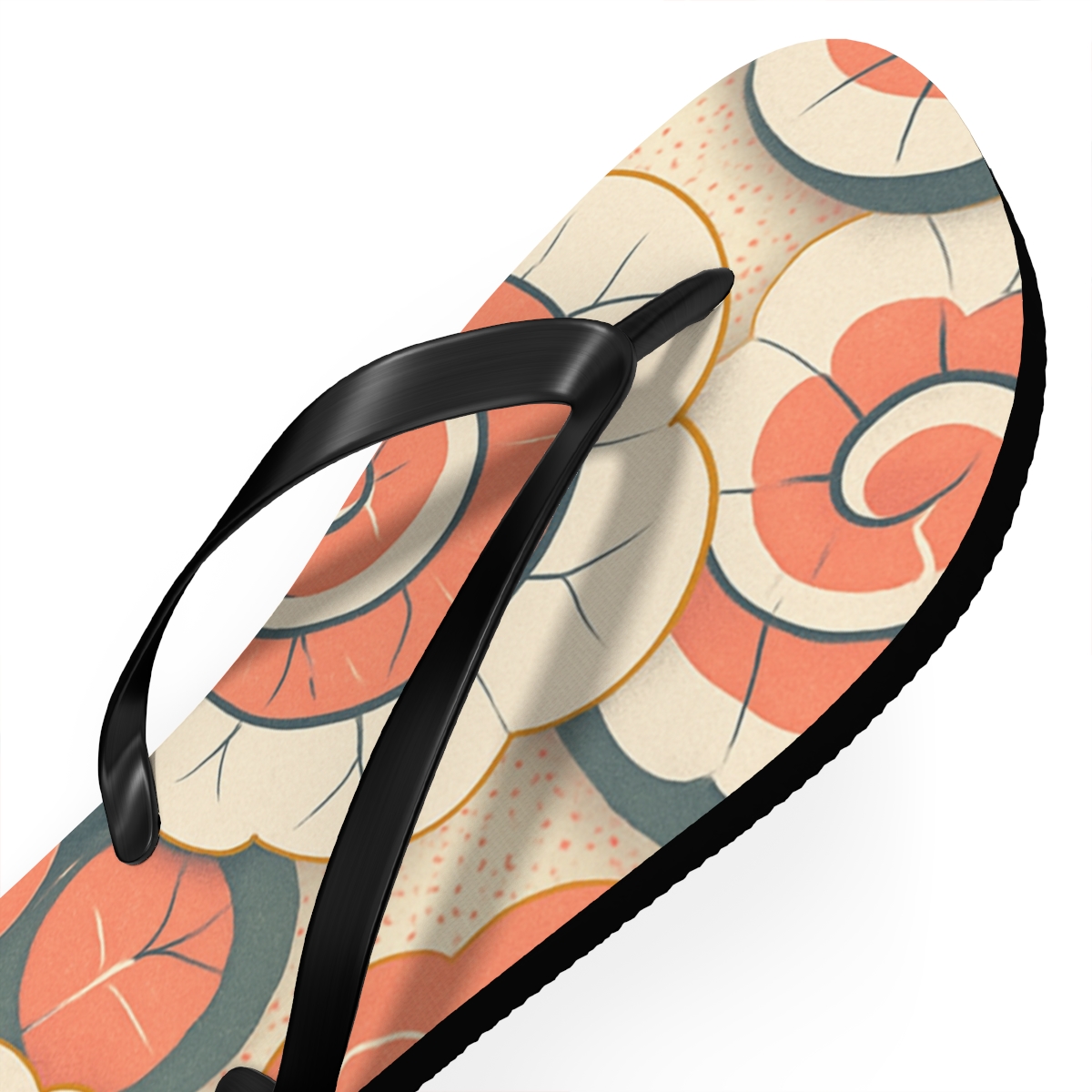 Ranunculus Fractal Rosette Array comfortable casual flip flops