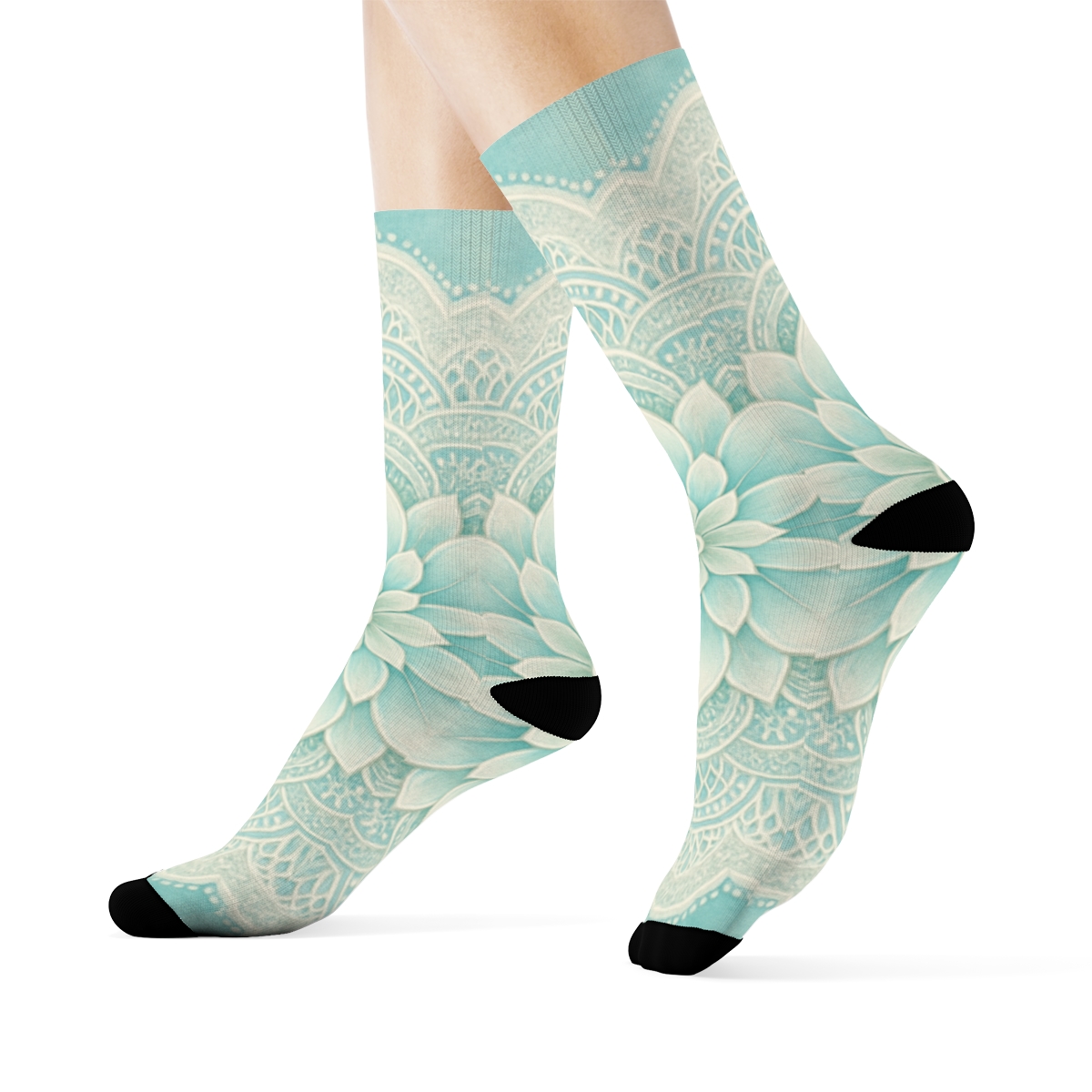 Opaline Spiral Mandala sports performance socks