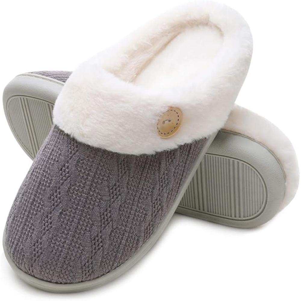 Warm Knit Slip Slippers