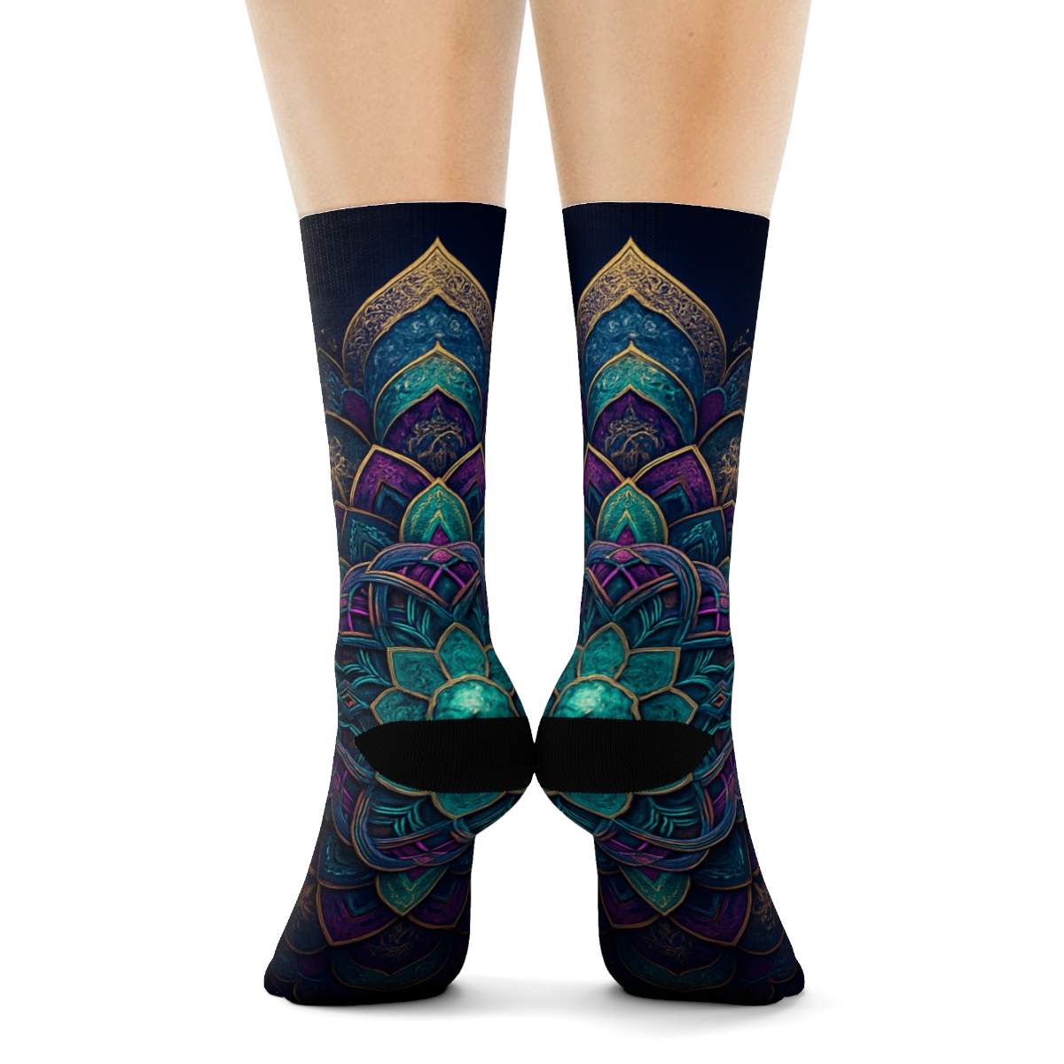 Prismatic Starburst Rosette stylish patterned socks