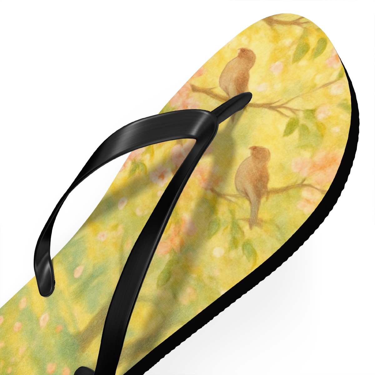 Spring Orchard Confetti personalized beach flip flops