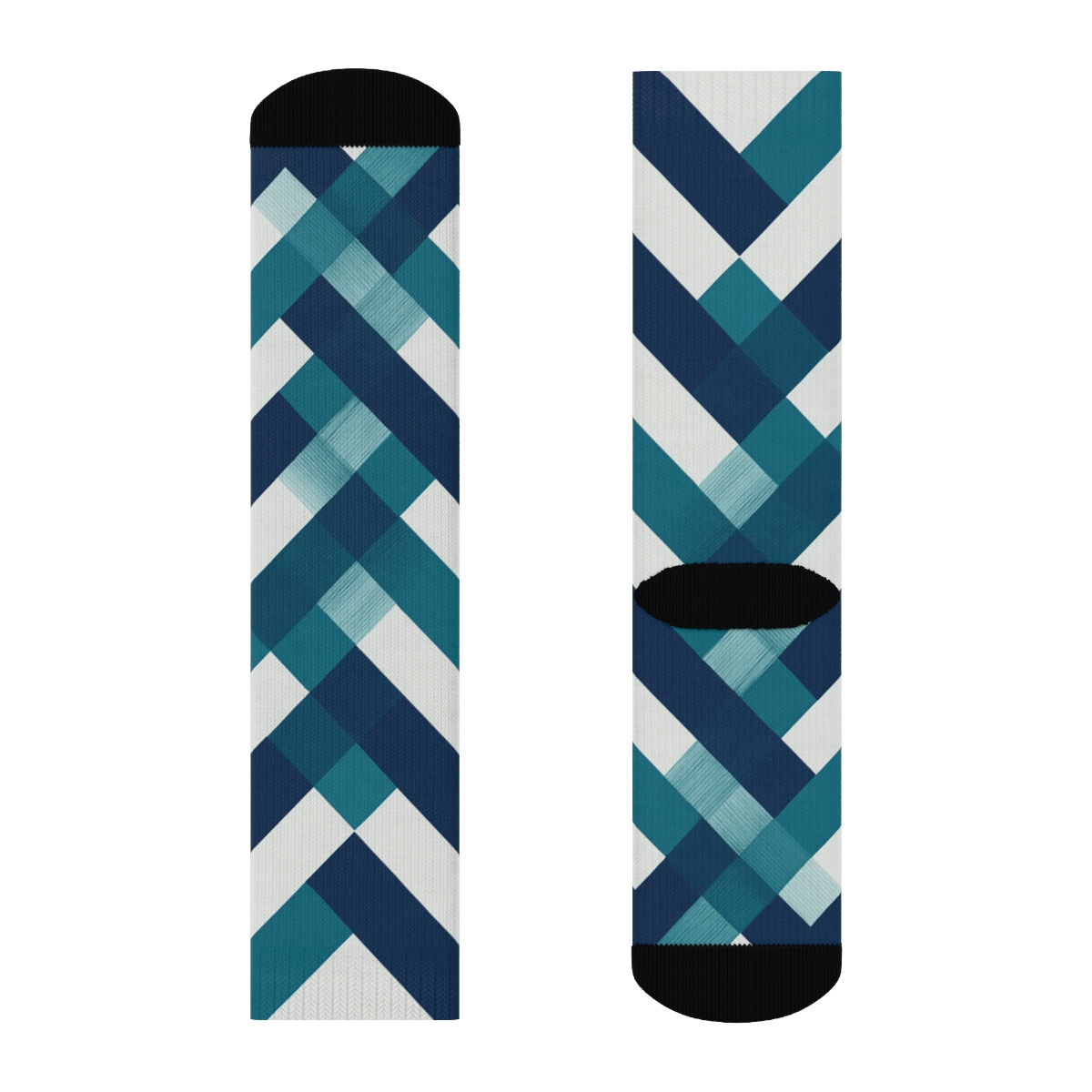 Interlaced Chevron Moire Bands custom socks
