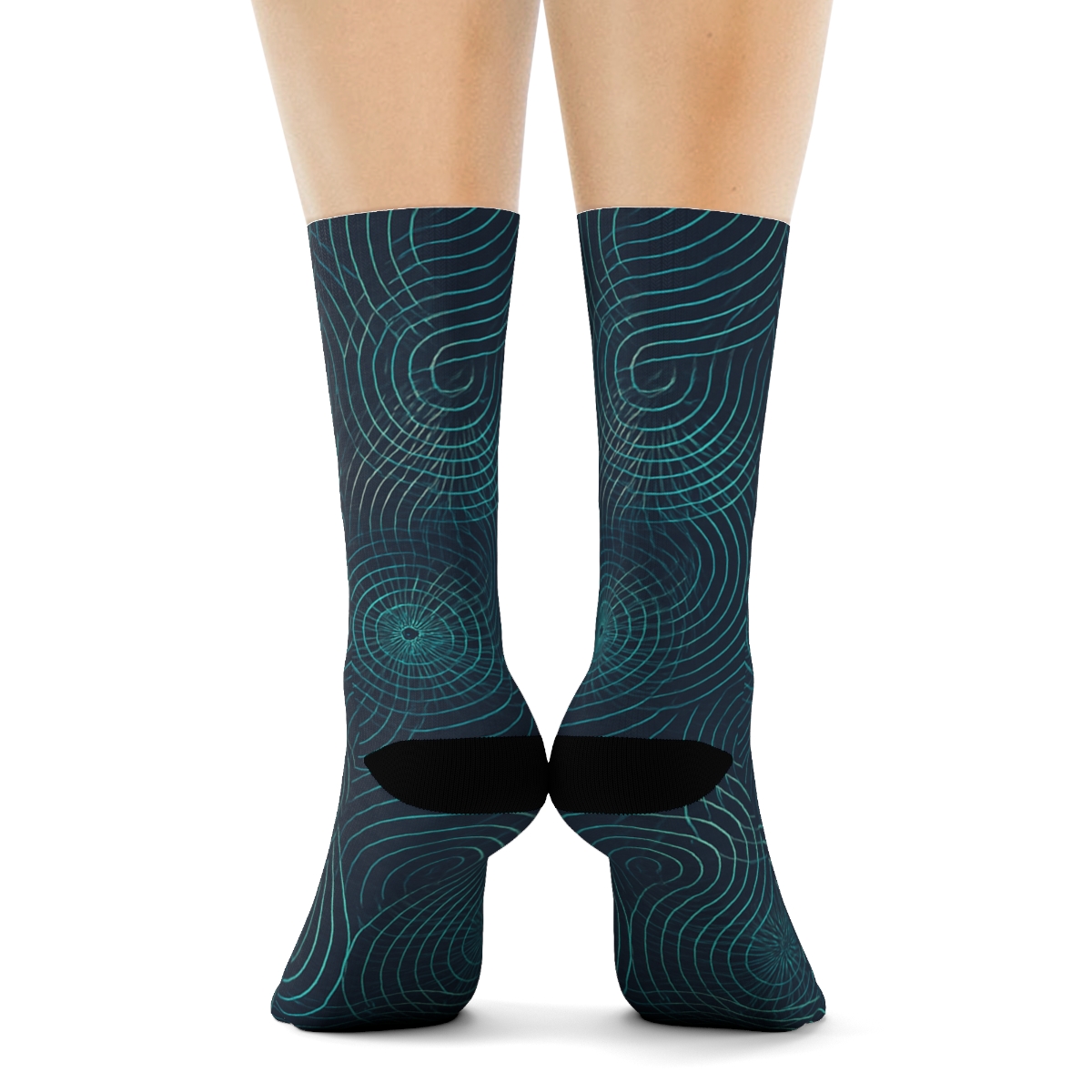 Moire Orbit Weave designer logo socks