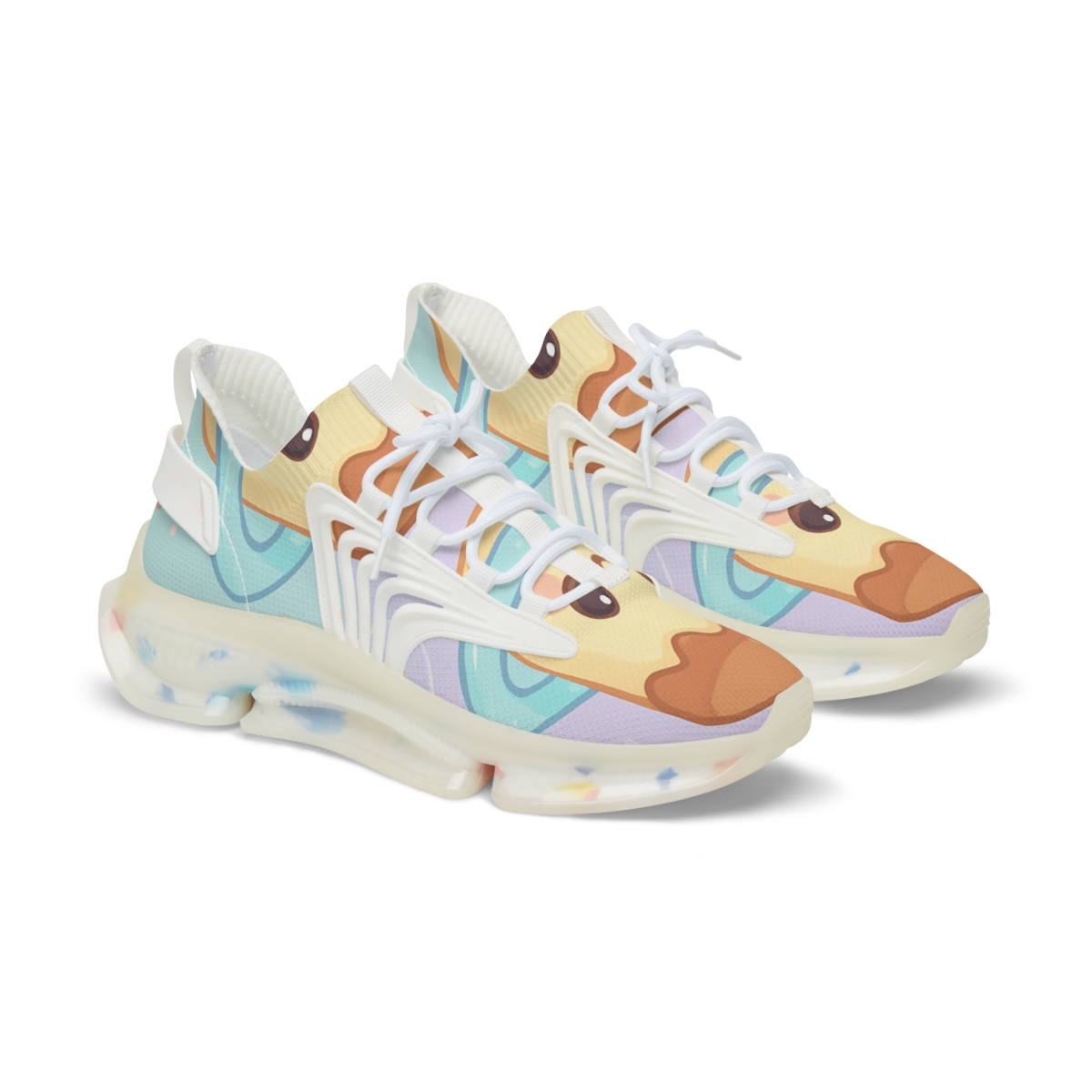 Pastel Planet Pudding Pals unique printed sneakers