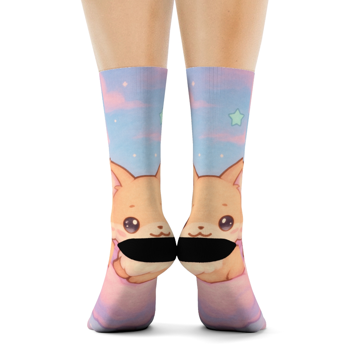 Cotton Candy Fox Float sports performance socks
