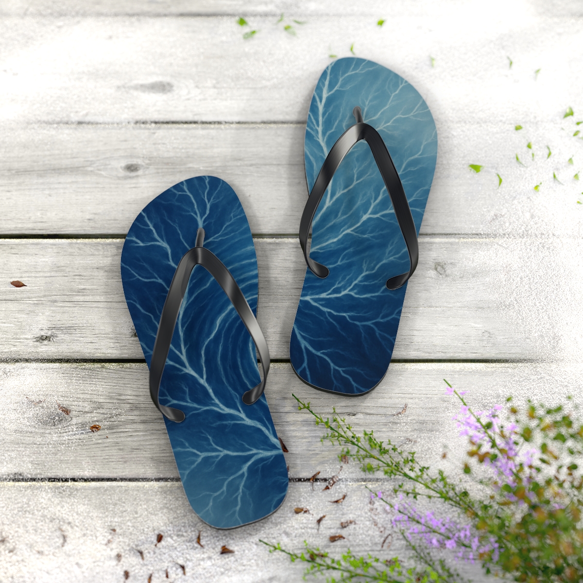 Vortex Ripple Vein Confluence stylish summer flip flops