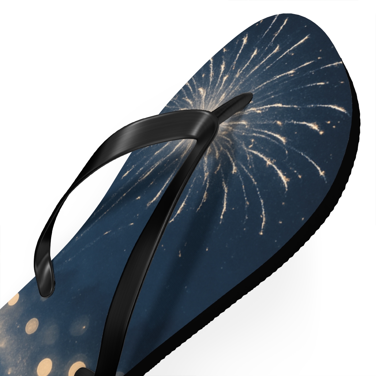 Frosted New Year Starfire Ribbons custom flip flops