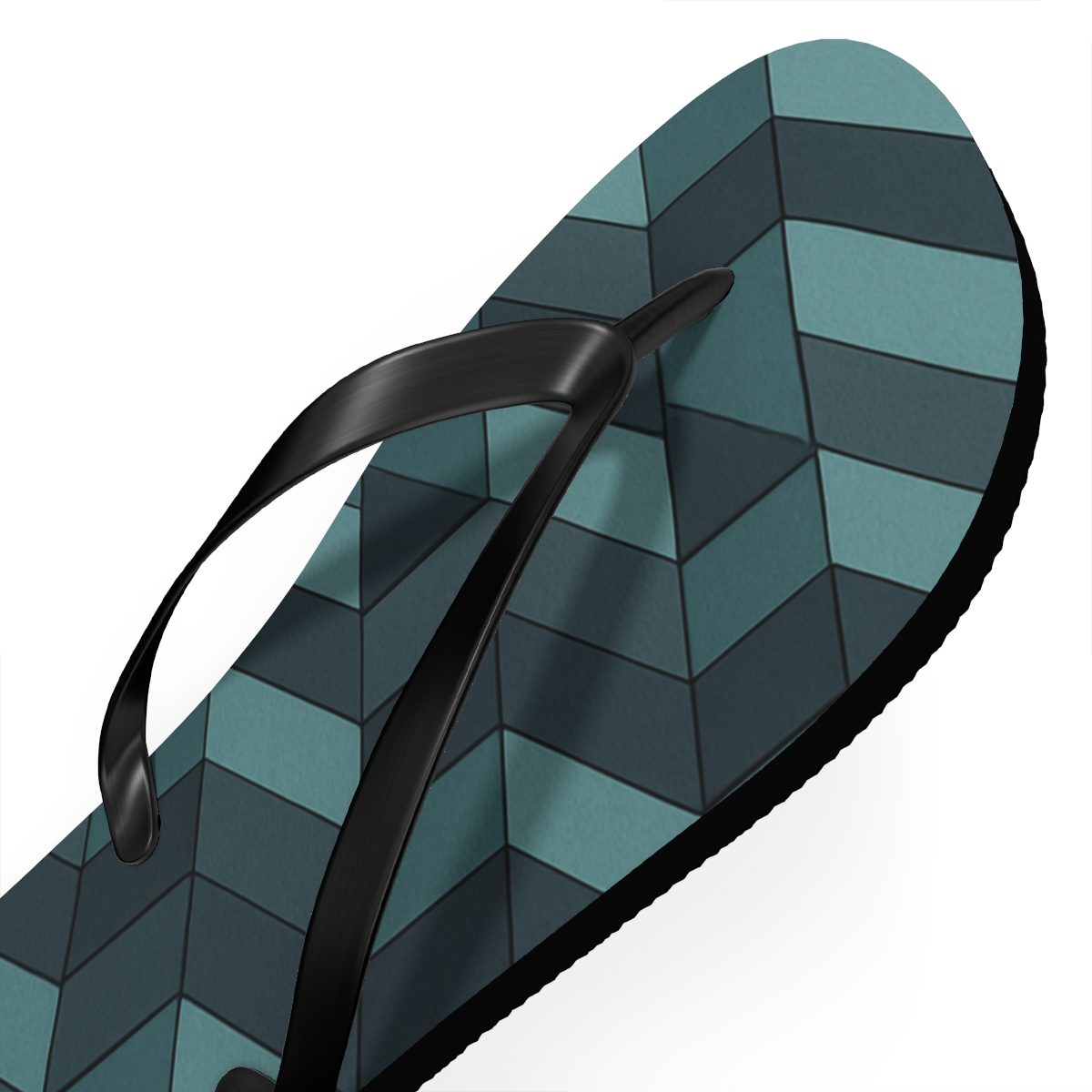 Offset Prism Weave designer logo flip flops