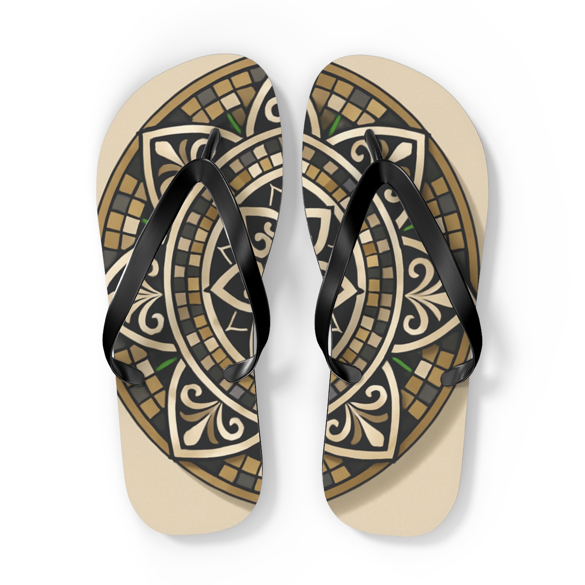 Orbital Lattice Medallion custom flip flops