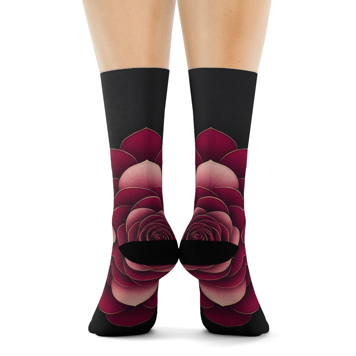 Peony Pulse Rosette sports performance socks