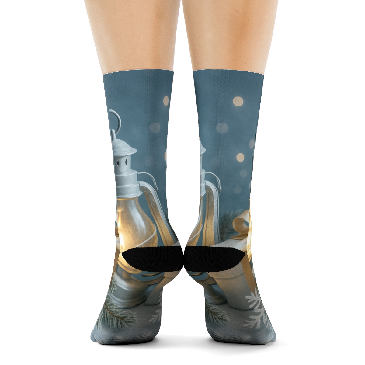 Midwinter Lantern Frost unique printed socks