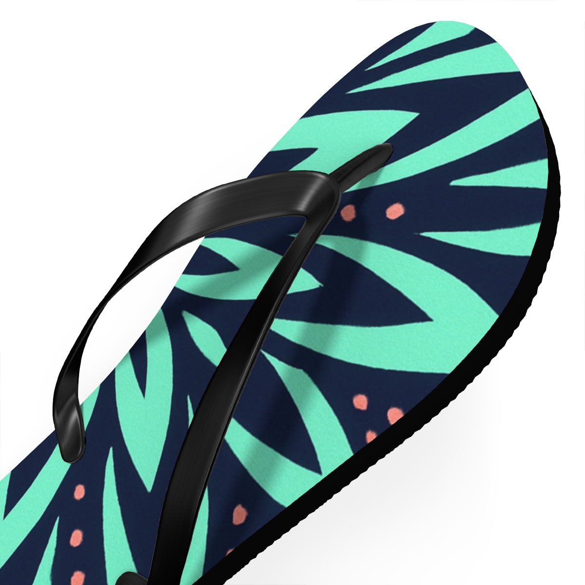 Orchid Fractal Stripe Bloom stylish summer flip flops