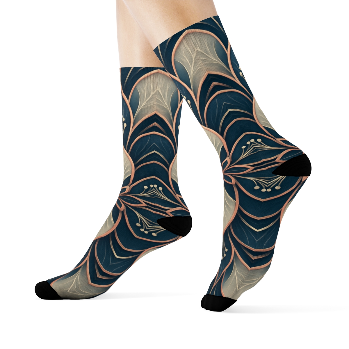Orchid Arc Filigree trendy colorful socks