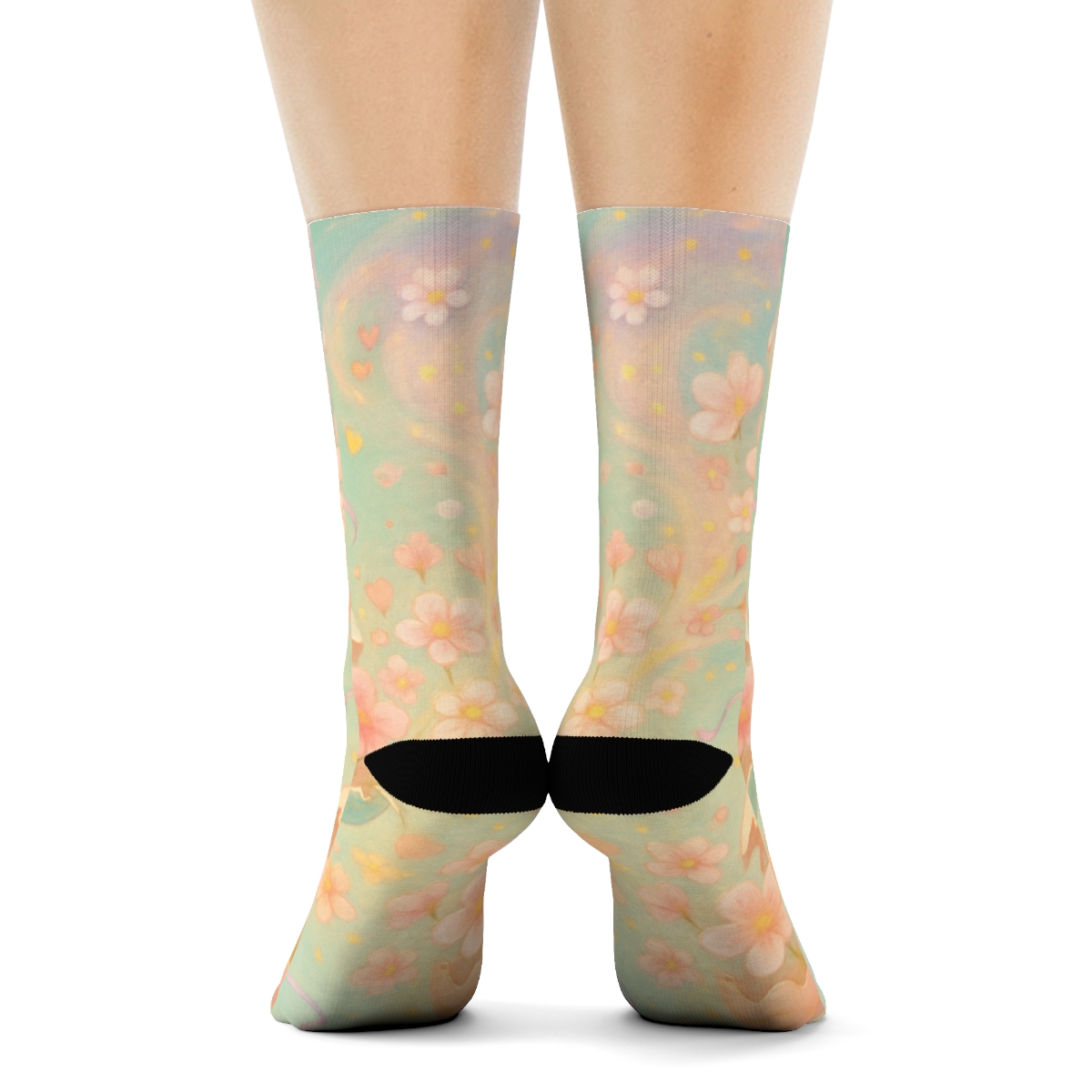 Spring Eggshell Nebula Bloom warm winter socks