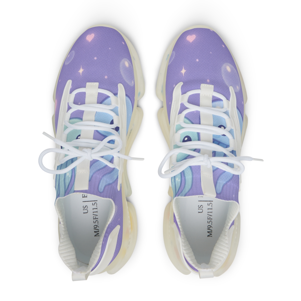 Pastel Moon Jelly Parade personalized athletic sneakers